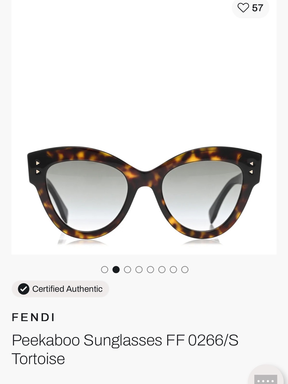 Fendi Women's Tortoiseshell Cat-Eye Sunglasses - Brown/Black